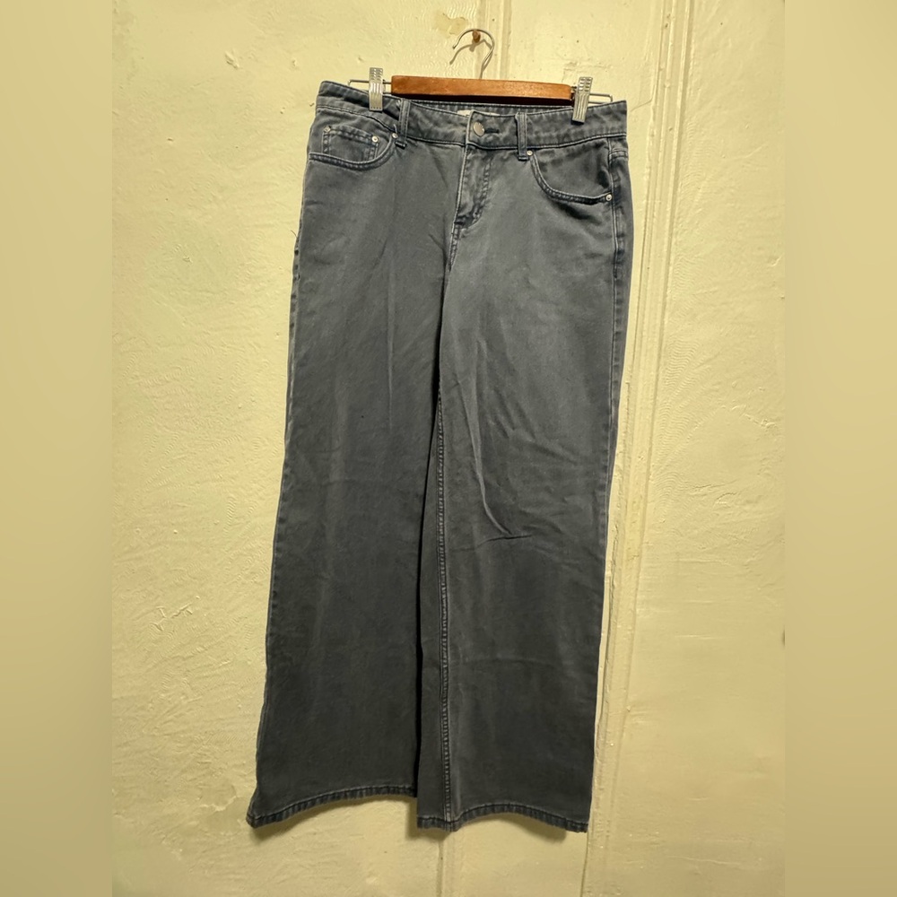 RSQ Women's Wide-Leg Jeans in Charcoal Gray
